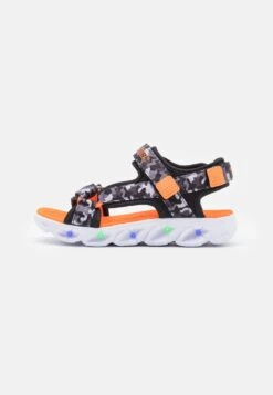 Skechers Lighted Camo Printed River- Sandalen - Black/Gray/Orange