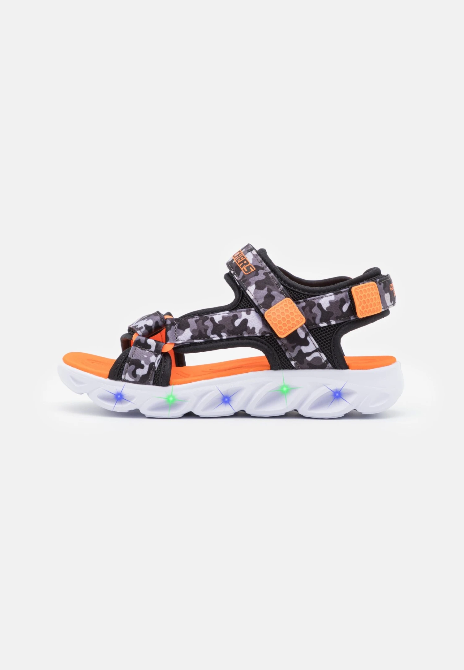Skechers Lighted Camo Printed River- Sandalen - Black/Gray/Orange 3 Skechers Lighted Camo Printed River- Sandalen - Black/Gray/Orange