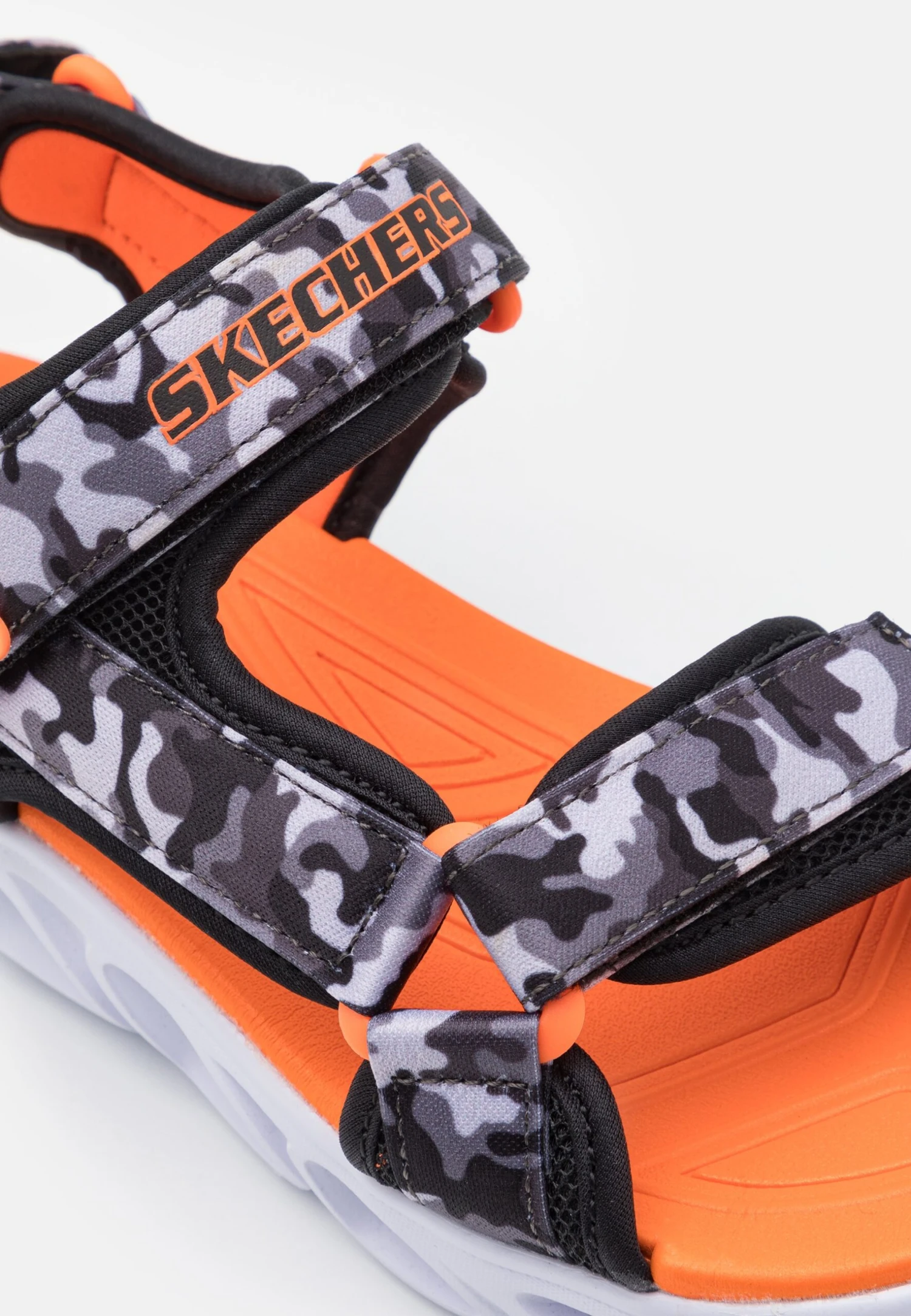 Skechers Lighted Camo Printed River- Sandalen - Black/Gray/Orange 8 Skechers Lighted Camo Printed River- Sandalen - Black/Gray/Orange - Afbeelding 6