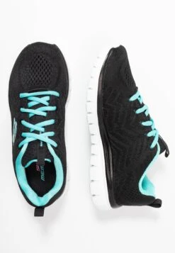 Skechers Graceful - Sneakers Laag - Black/Turquoise -Zalando 2f93fd9367bd49ec8563e0ae21a94755