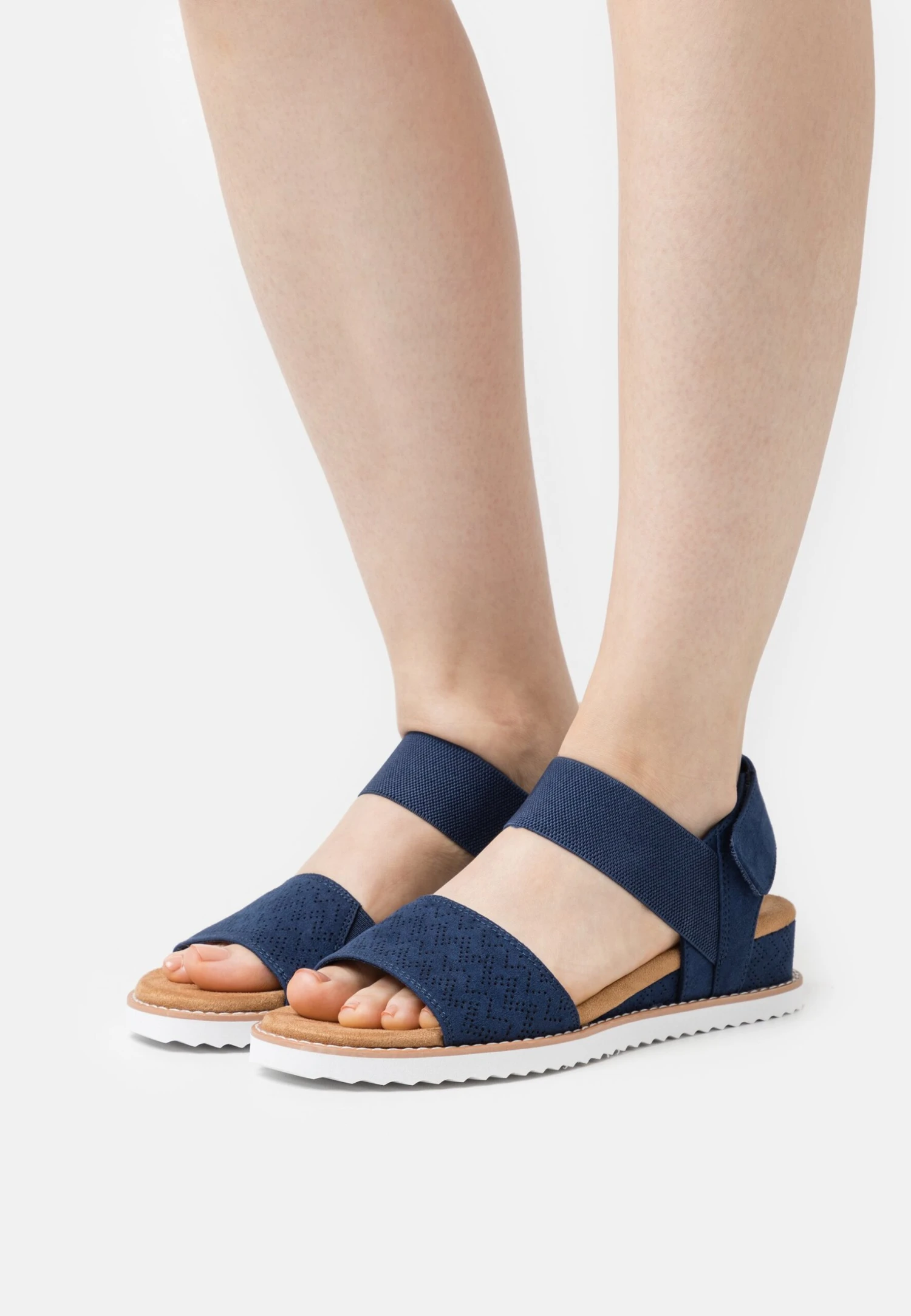 Skechers Desert Kiss - Sandalen Met Sleehak - Navy 3 Skechers Desert Kiss - Sandalen Met Sleehak - Navy