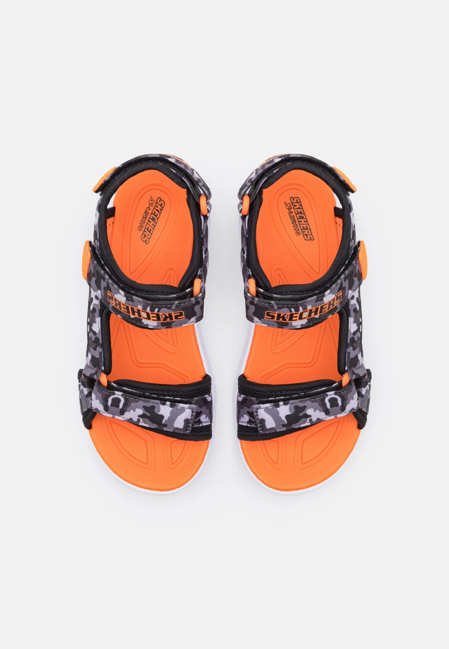 Skechers Lighted Camo Printed River- Sandalen - Black/Gray/Orange 6 Skechers Lighted Camo Printed River- Sandalen - Black/Gray/Orange - Afbeelding 4