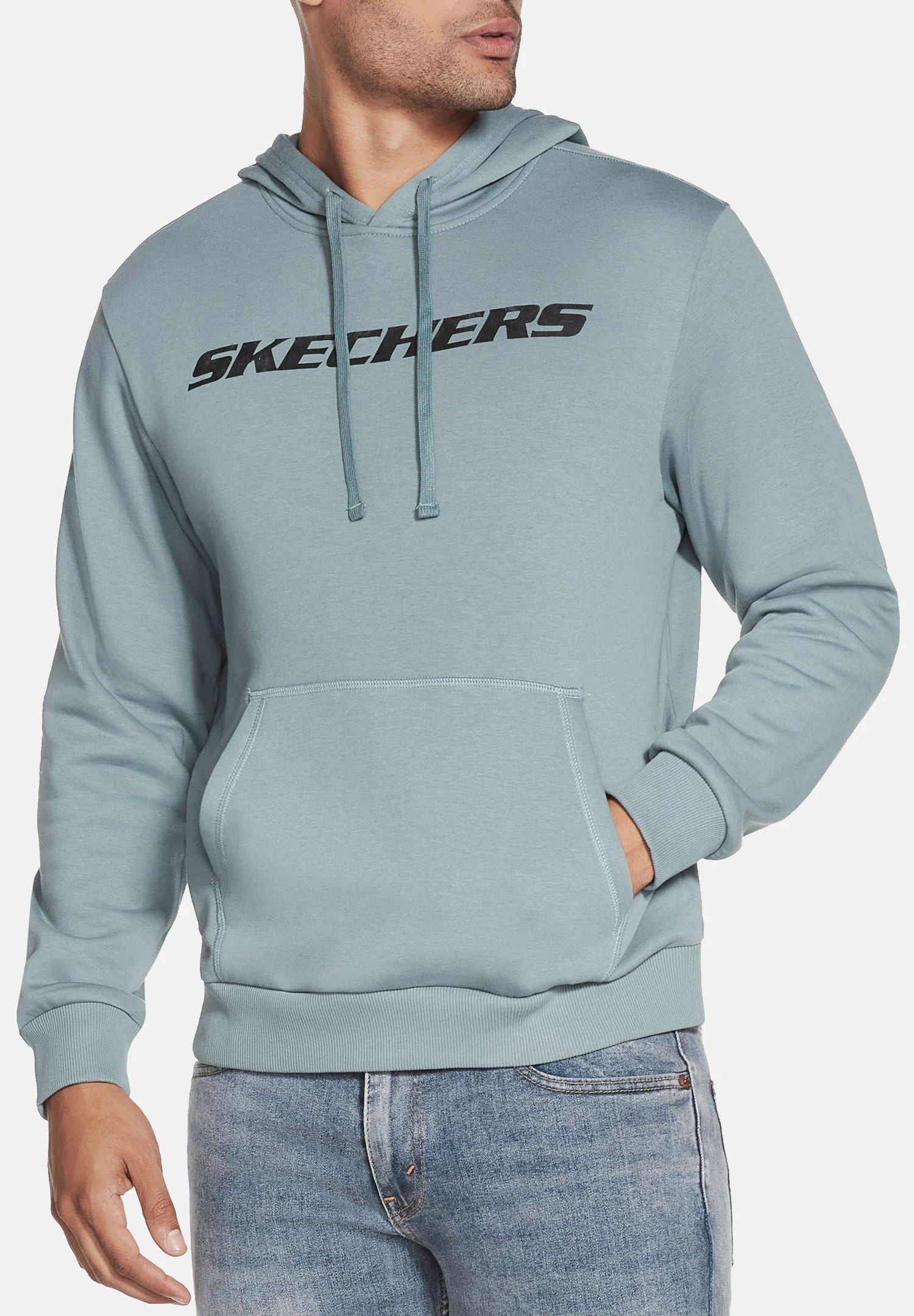 Skechers Apparel Heritage - Hoodie - Tlbl Türkis Blau 5 Skechers Apparel Heritage - Hoodie - Tlbl Türkis Blau - Afbeelding 3