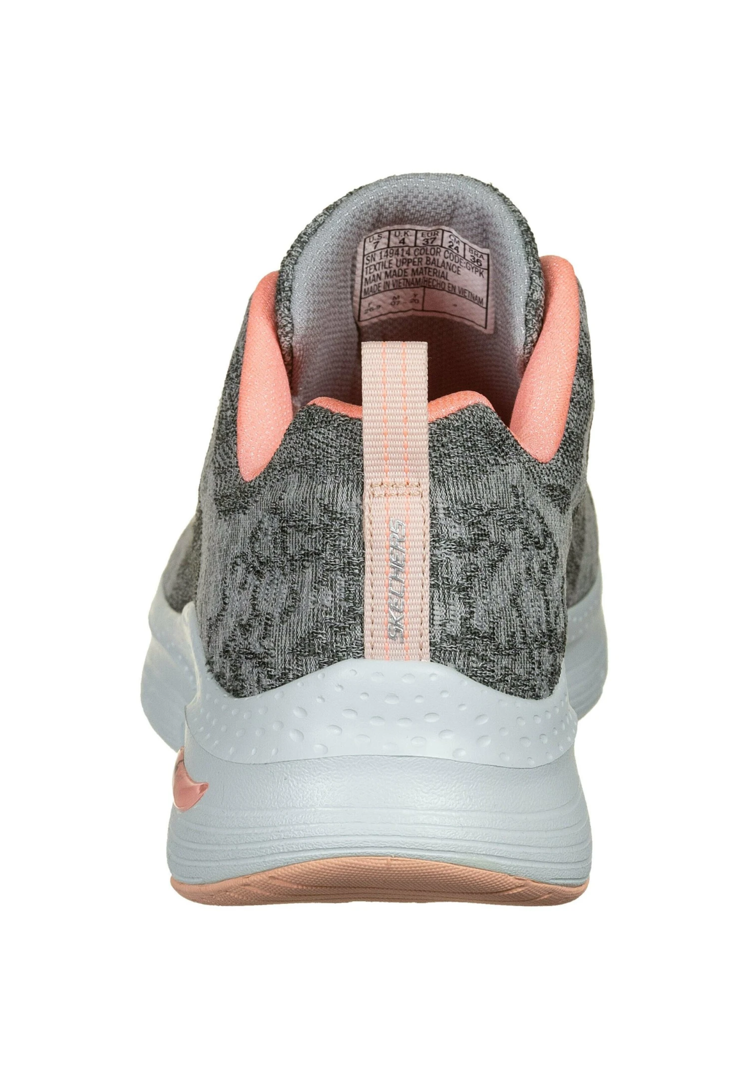 Arch Fit Comfy Wave- Sportieve Veterschoenen - Gray Knit / Pink Trim 6 Arch Fit Comfy Wave- Sportieve Veterschoenen - Gray Knit / Pink Trim - Afbeelding 4