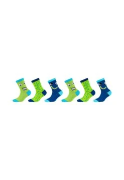 Skechers 6Pack Monster Face - Sokken - Blue Mix