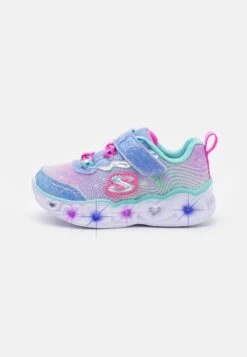 Skechers Heart Lights - Sneakers Laag - Blue Sparkle/Multi-Coloured