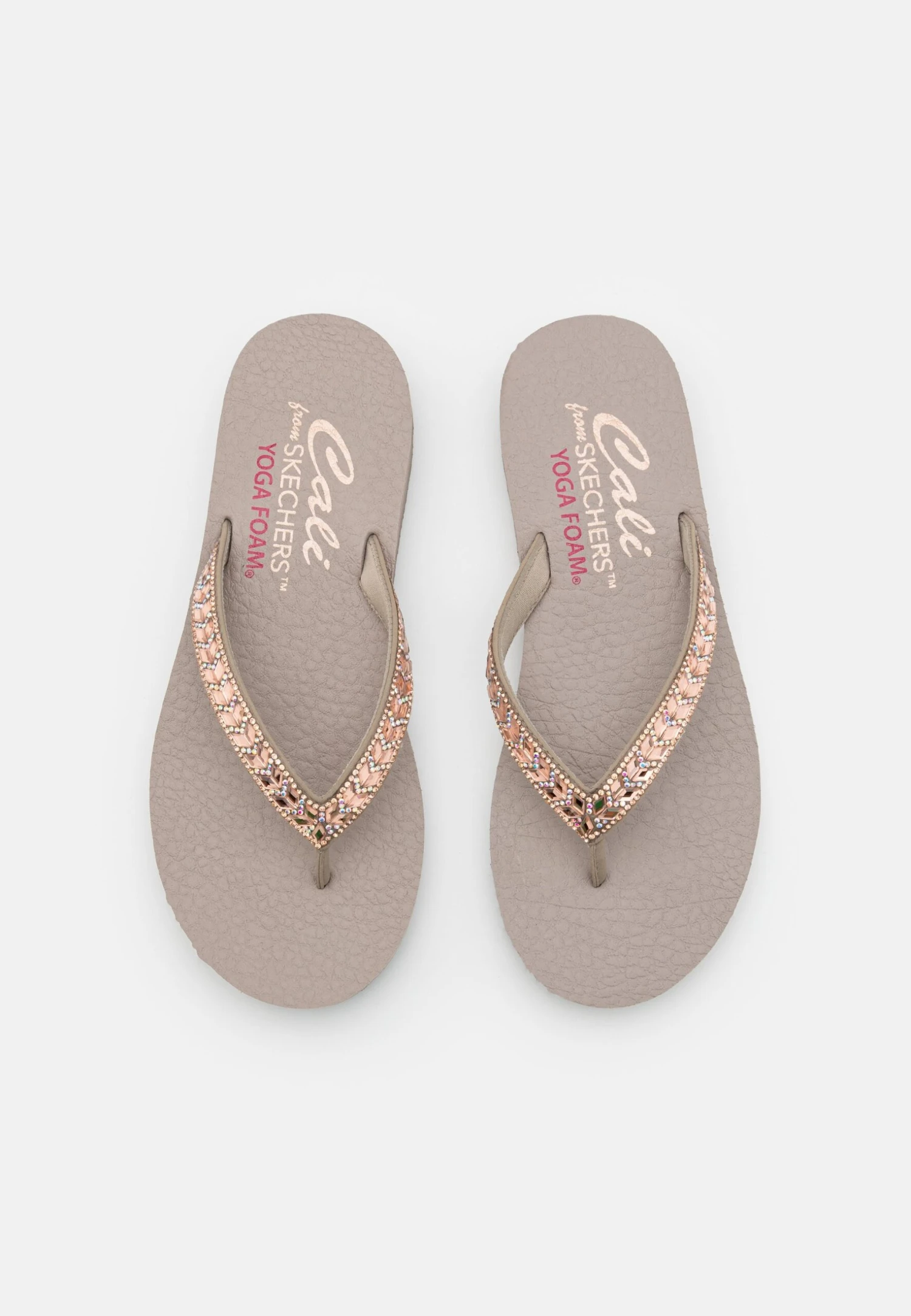 Skechers Meditation - Teensandalen - Taupe/Pink 8 Skechers Meditation - Teensandalen - Taupe/Pink - Afbeelding 6