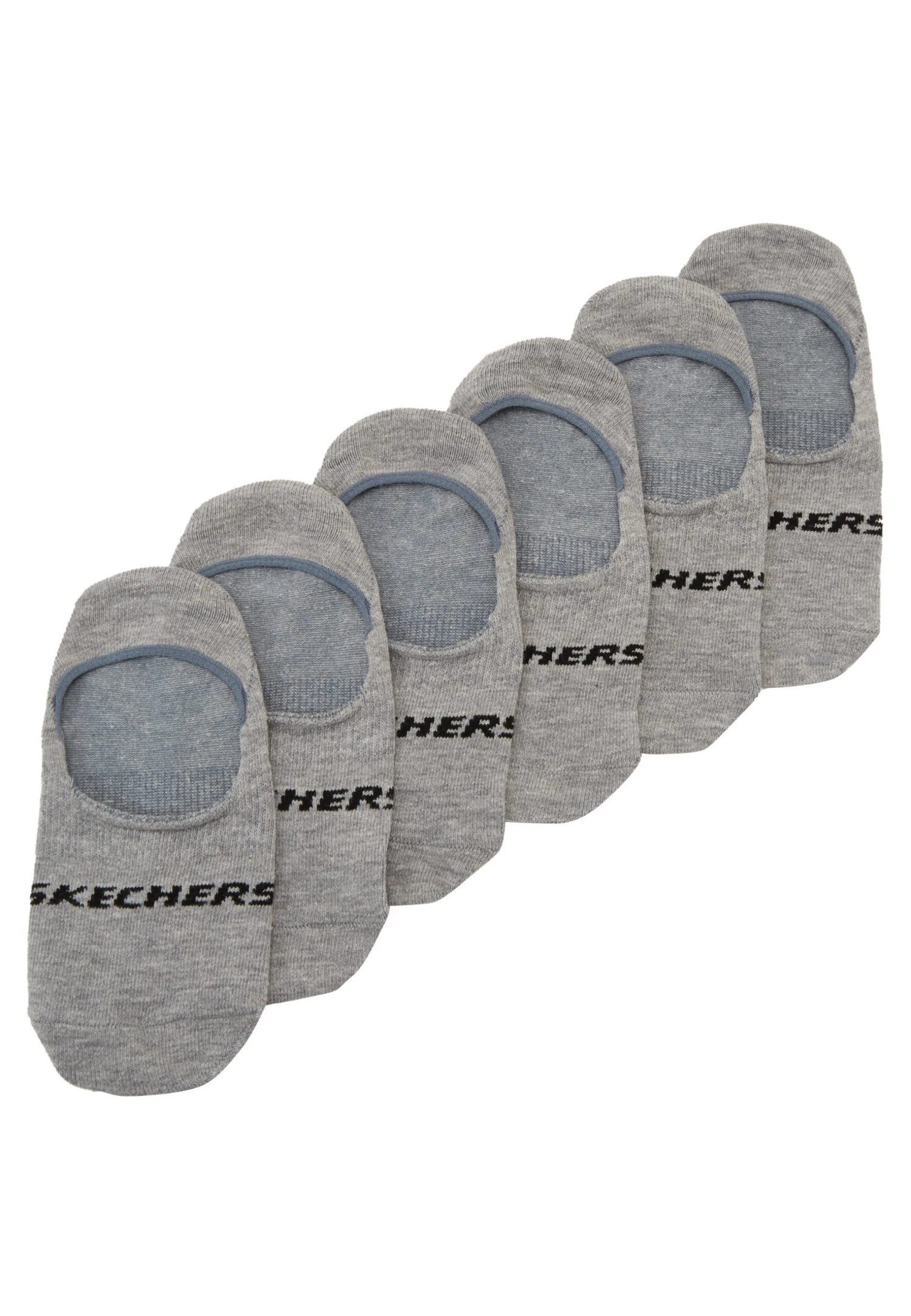Skechers Basic Footies Ventilation 6Pack - Enkelsokken - Light Grey Melange 4 Skechers Basic Footies Ventilation 6Pack - Enkelsokken - Light Grey Melange - Afbeelding 2