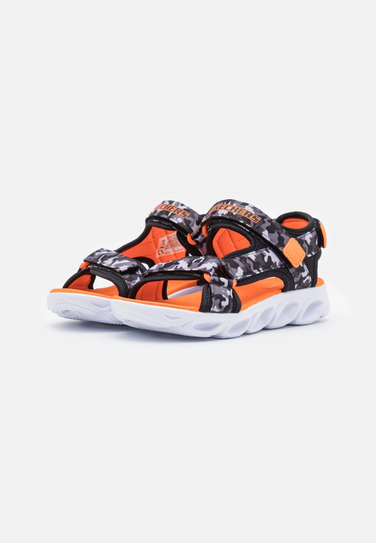 Skechers Lighted Camo Printed River- Sandalen - Black/Gray/Orange 4 Skechers Lighted Camo Printed River- Sandalen - Black/Gray/Orange - Afbeelding 2