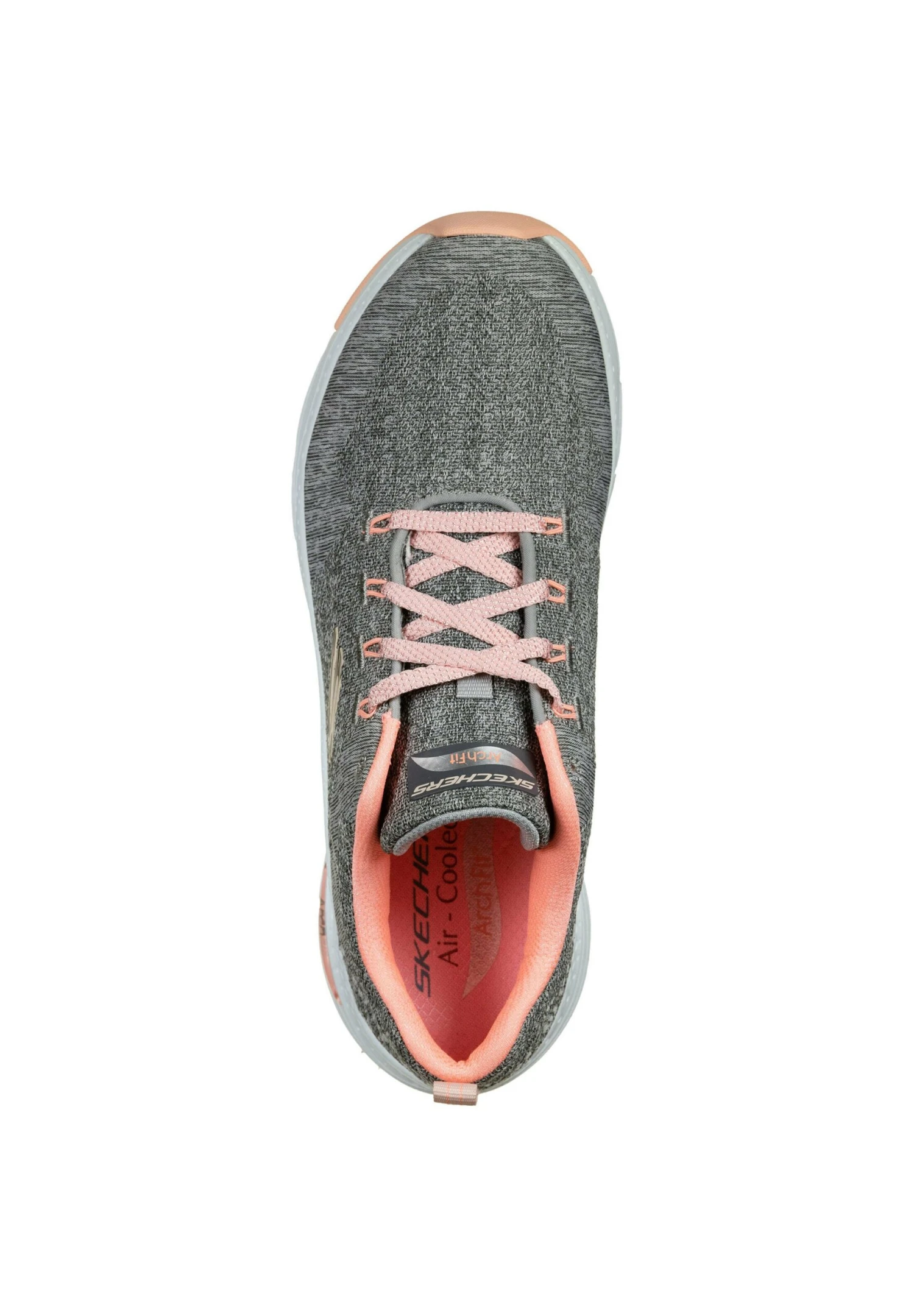 Arch Fit Comfy Wave- Sportieve Veterschoenen - Gray Knit / Pink Trim 4 Arch Fit Comfy Wave- Sportieve Veterschoenen - Gray Knit / Pink Trim - Afbeelding 2