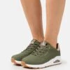 Uno - Sneakers Laag - Olive Durabuck/Rose Gold Trim