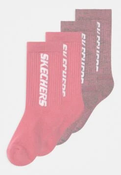 Skechers Girls Cushioned Tennis Socks 4 Pack - Sokken - Flamingo Mouliné