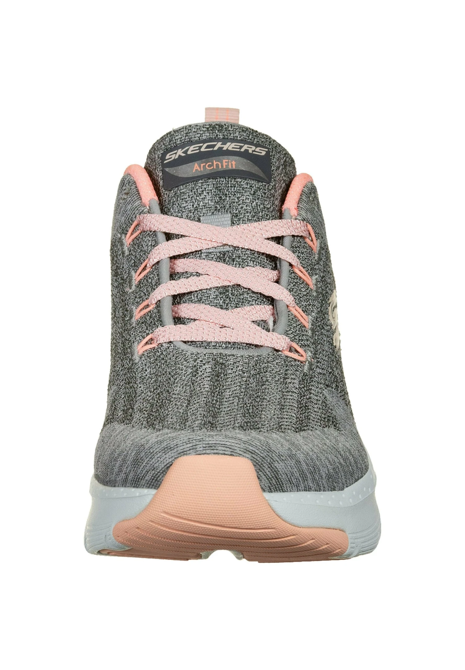 Arch Fit Comfy Wave- Sportieve Veterschoenen - Gray Knit / Pink Trim 8 Arch Fit Comfy Wave- Sportieve Veterschoenen - Gray Knit / Pink Trim - Afbeelding 6