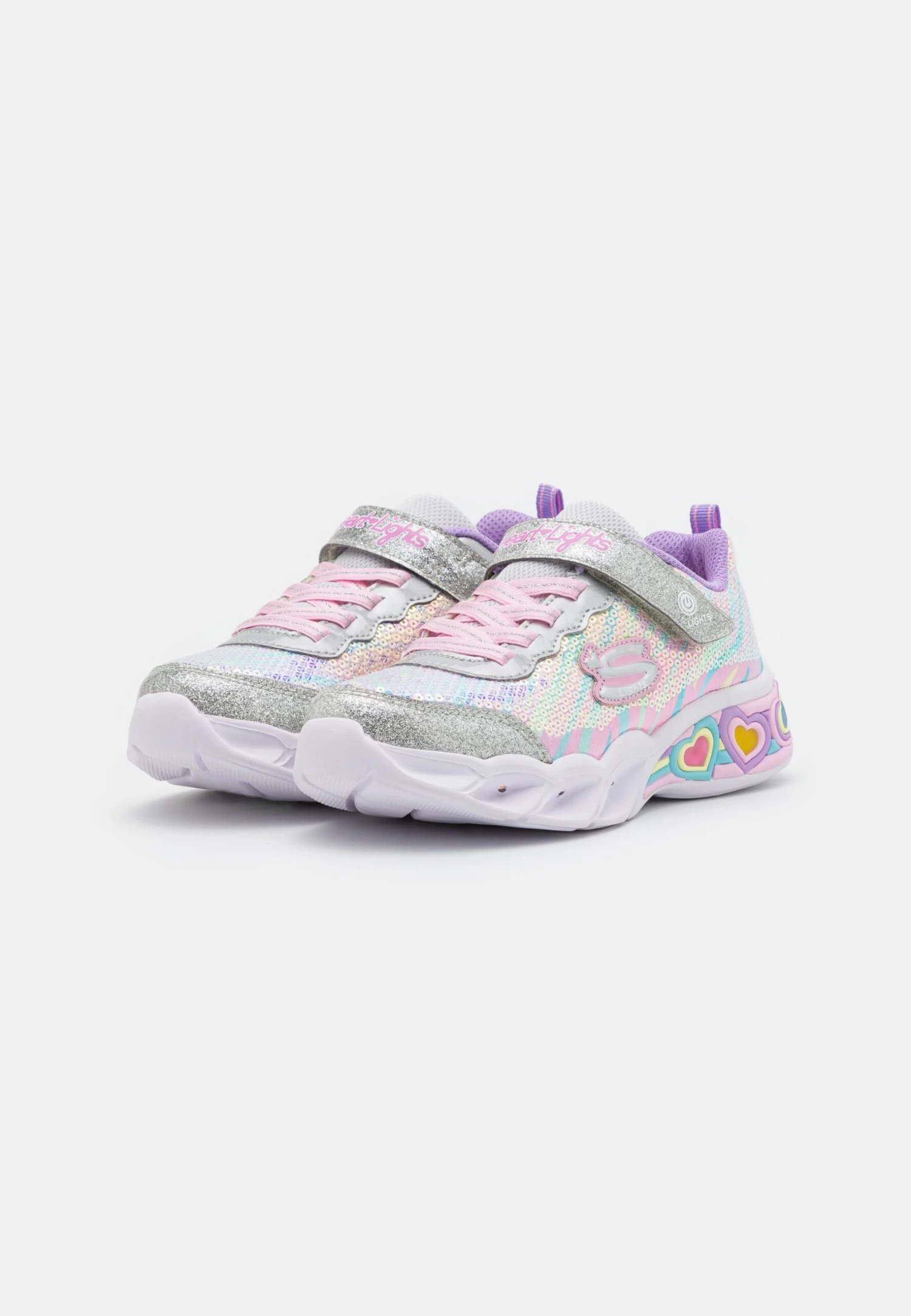 Skechers Sweetheart Lights - Sneakers Laag - Silver/Multi-Coloured 4 Skechers Sweetheart Lights - Sneakers Laag - Silver/Multi-Coloured - Afbeelding 2
