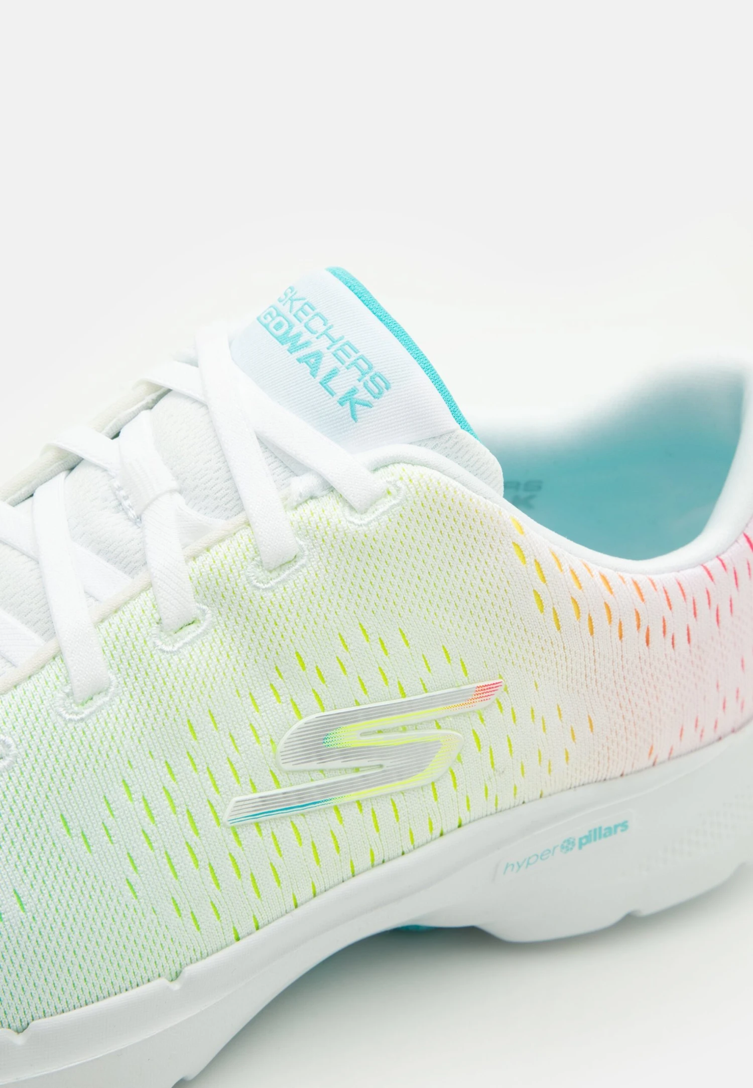 Go Walk 6 Bungee Lace Up - Sportieve Wandelschoenen - White/Multicolor 8 Go Walk 6 Bungee Lace Up - Sportieve Wandelschoenen - White/Multicolor - Afbeelding 6