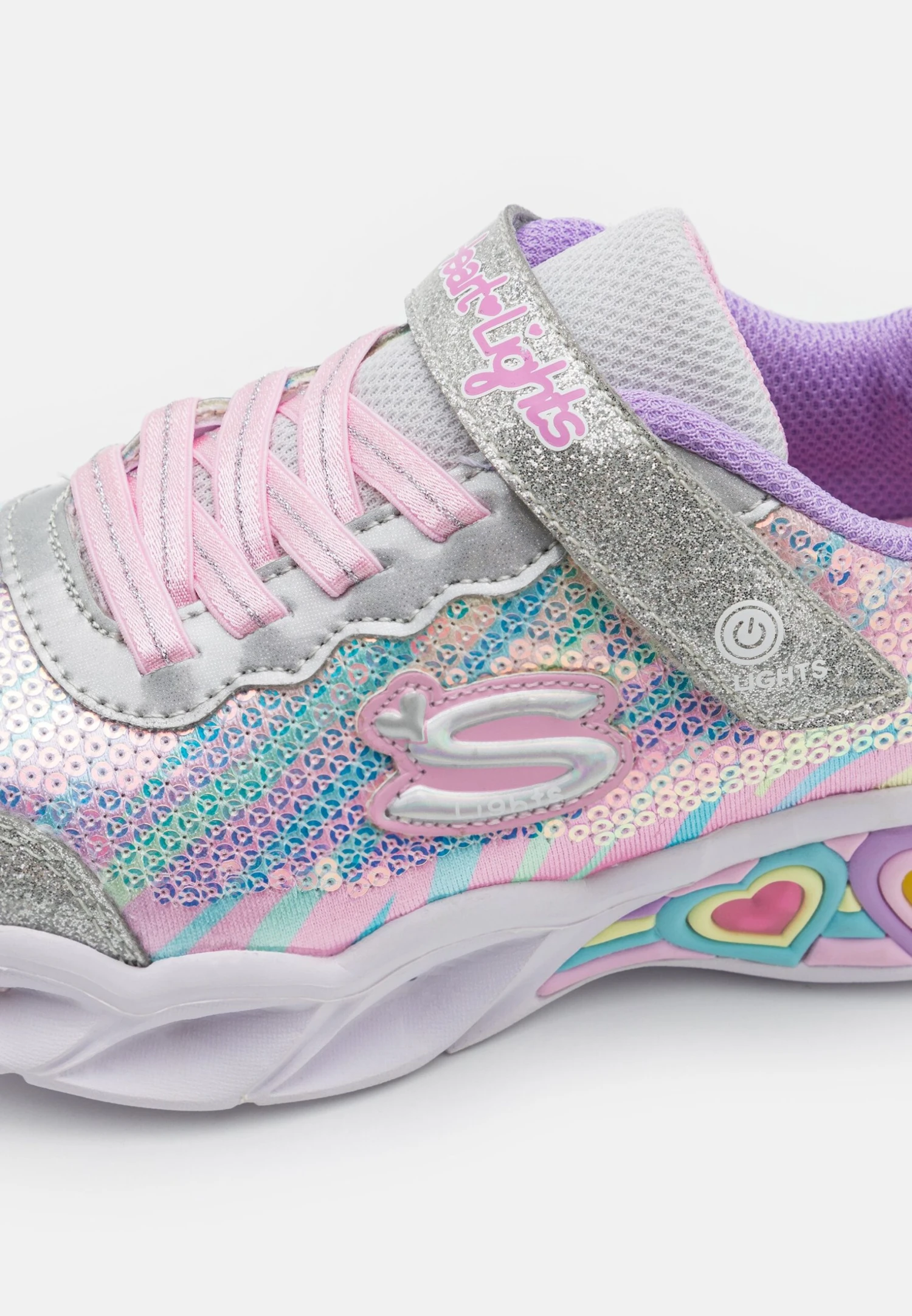 Skechers Sweetheart Lights - Sneakers Laag - Silver/Multi-Coloured 8 Skechers Sweetheart Lights - Sneakers Laag - Silver/Multi-Coloured - Afbeelding 6