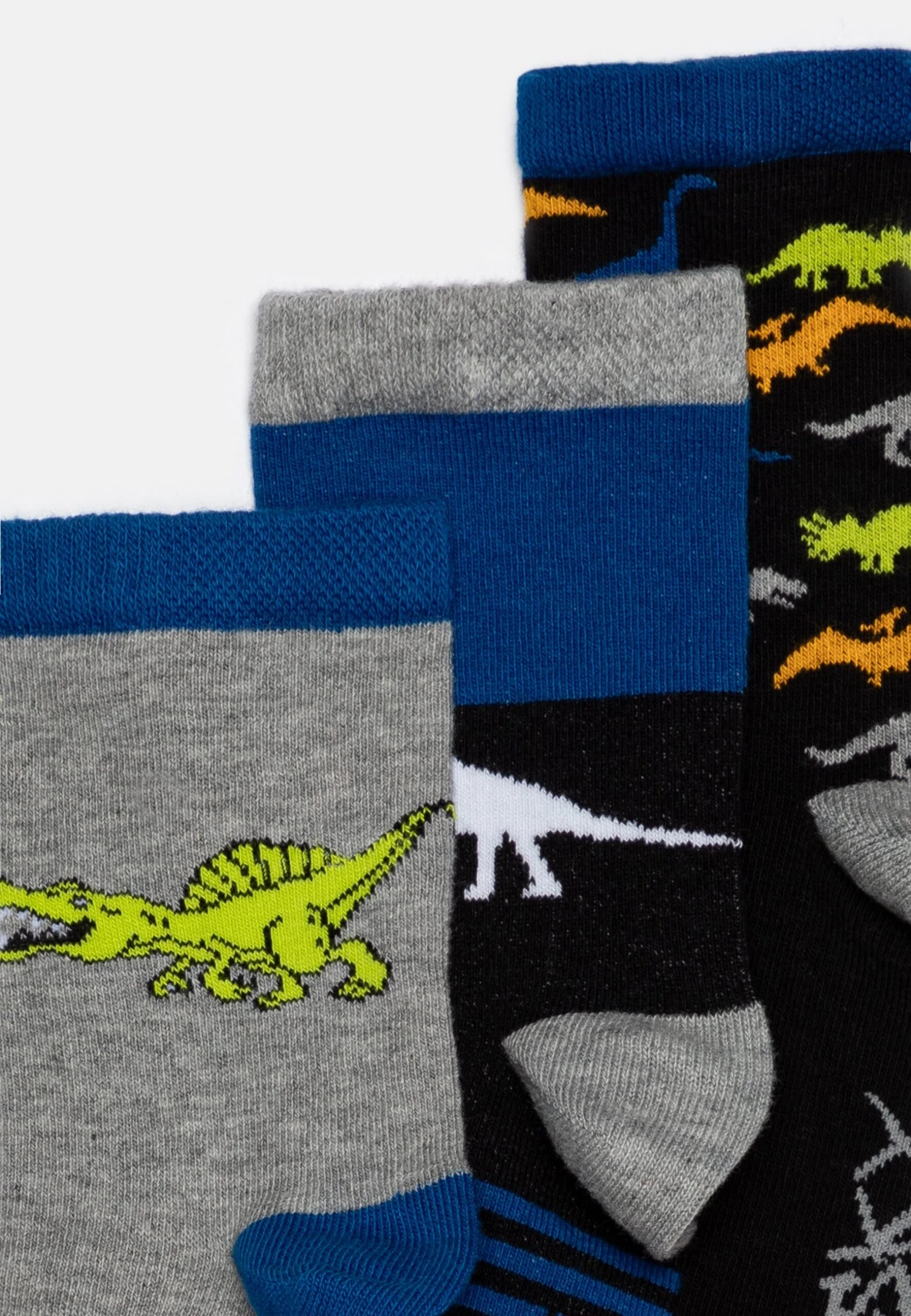 Skechers Online Boys Dinosaur 3 Pack - Sokken - White Mix 4 Skechers Online Boys Dinosaur 3 Pack - Sokken - White Mix - Afbeelding 2