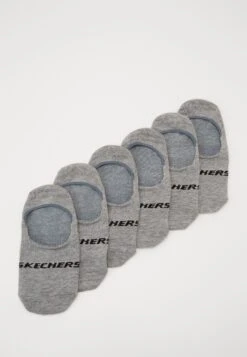 Skechers Basic Footies Ventilation 6Pack - Enkelsokken - Light Grey Melange