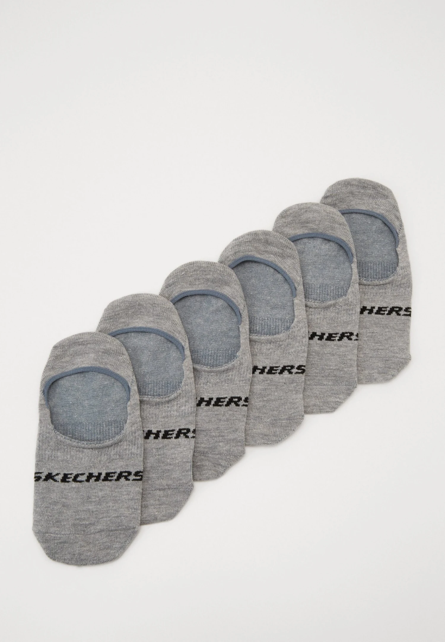 Skechers Basic Footies Ventilation 6Pack - Enkelsokken - Light Grey Melange 3 Skechers Basic Footies Ventilation 6Pack - Enkelsokken - Light Grey Melange