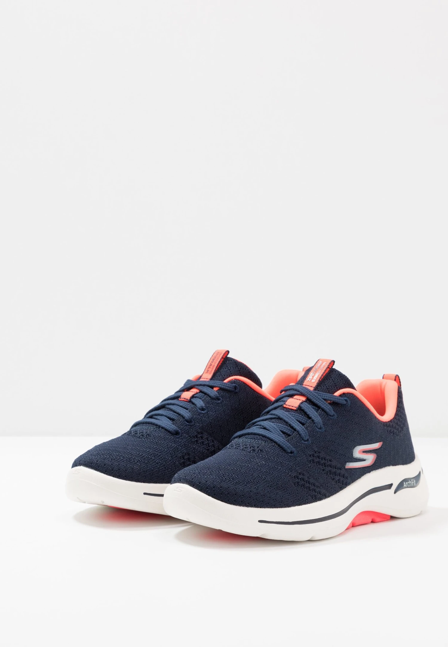 Go Walk Arch Fit Lace Up - Hardloopschoenen Neutraal - Navy/Coral 5 Go Walk Arch Fit Lace Up - Hardloopschoenen Neutraal - Navy/Coral - Afbeelding 3